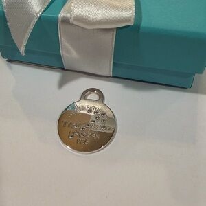 Tiffany & Co. Silver Round Tag Charm